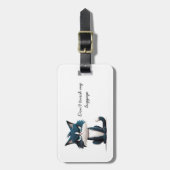 Grumpierkatze Gepäckanhänger (Vorderseite vertikal)