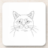 Grumpierkatze Getränkeuntersetzer (Vorderseite)