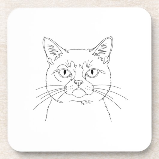 Grumpierkatze Getränkeuntersetzer (Vorderseite)