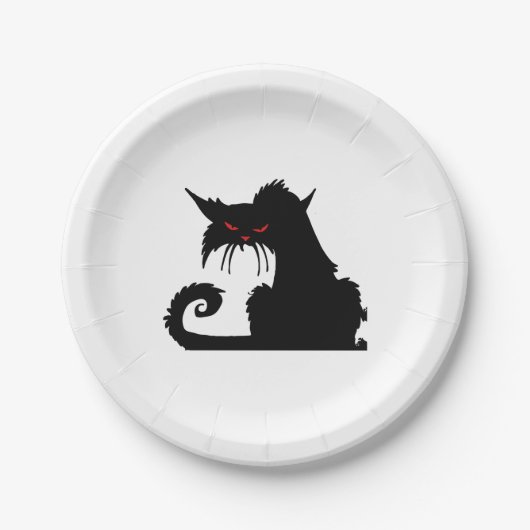 Grumpierkatze Pappteller (Vorderseite)