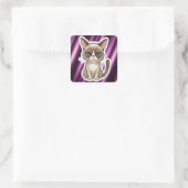 Grumpierkatze Quadratischer Aufkleber (Tasche)