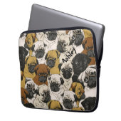 Grumpige Möpsen / Witziger Niedlicher Mops Hunde P Laptopschutzhülle (Vorderseite Links)