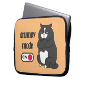 Grumpiger Modus auf lustig fettem Laptop-Ärmel Laptopschutzhülle (Vorderseite Links)