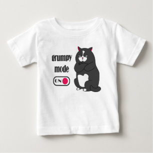 Grumpiger Modus bei lustiger, dicker Katze Baby T-shirt
