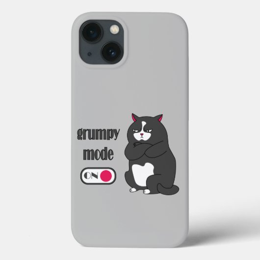 Grumpiger Modus bei lustiger, dicker Katze Case-Mate iPhone Hülle (Rückseite)