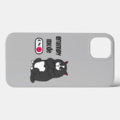 Grumpiger Modus bei lustiger, dicker Katze Case-Mate iPhone Hülle (Rückseite (Horizontal))