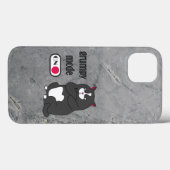 Grumpiger Modus bei lustiger, dicker Katze Case-Mate iPhone Hülle (Rückseite (Horizontal))