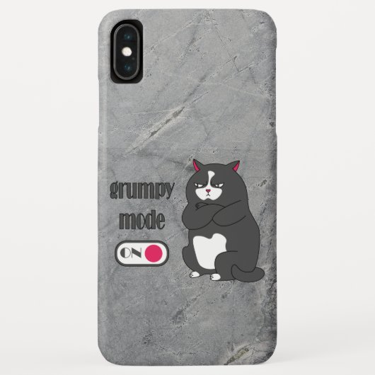 Grumpiger Modus bei lustiger, dicker Katze Case-Mate iPhone Hülle (Rückseite)