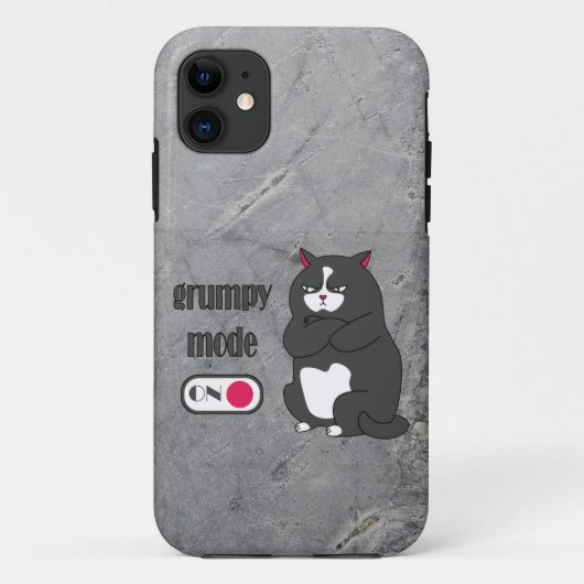 Grumpiger Modus bei lustiger, dicker Katze Case-Mate iPhone Hülle (Rückseite)