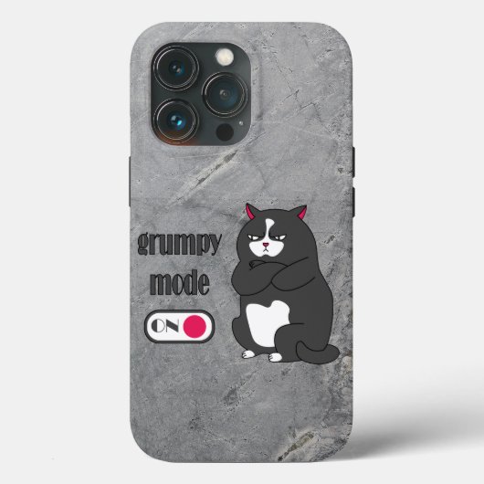 Grumpiger Modus bei lustiger, dicker Katze Case-Mate iPhone Hülle (Rückseite)