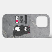 Grumpiger Modus bei lustiger, dicker Katze Case-Mate iPhone Hülle (Rückseite (Horizontal))