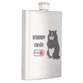 Grumpiger Modus bei lustiger, dicker Katze Flachmann (Rechts)