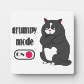 Grumpiger Modus bei lustiger, dicker Katze Fotoplatte (Vorderseite)