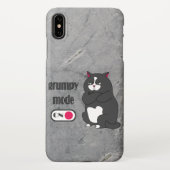 Grumpiger Modus bei lustiger, dicker Katze iPhone Hülle (Rückseite)