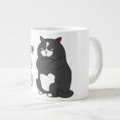Grumpiger Modus bei lustiger, dicker Katze Jumbo-Tasse (Vorderseite Rechts)