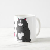 Grumpiger Modus bei lustiger, dicker Katze Kaffeetasse (VorderseiteRechts)