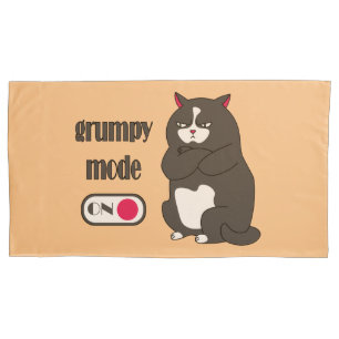 Grumpiger Modus bei lustiger, dicker Katze Kissenbezug
