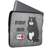 Grumpiger Modus bei lustiger, dicker Katze Laptopschutzhülle (Vorne Rechts)