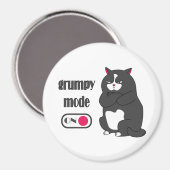 Grumpiger Modus bei lustiger, dicker Katze Magnet (Vorderseite/Rückseite)