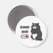 Grumpiger Modus bei lustiger, dicker Katze Magnet (Vorderseite/Rückseite)