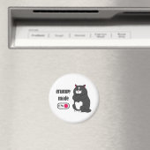 Grumpiger Modus bei lustiger, dicker Katze Magnet (In Situ (Geschirrspüler))