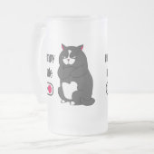 Grumpiger Modus bei lustiger, dicker Katze Mattglas Bierglas (Vorderseite Links)