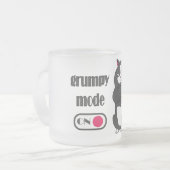 Grumpiger Modus bei lustiger, dicker Katze Mattglastasse (Vorderseite Links)