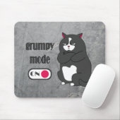 Grumpiger Modus bei lustiger, dicker Katze Mousepad (Mit Mouse)