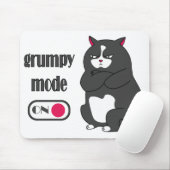 Grumpiger Modus bei lustiger, dicker Katze Mousepad (Mit Mouse)