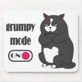 Grumpiger Modus bei lustiger, dicker Katze Mousepad (Vorne)