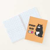 Grumpiger Modus bei lustiger, dicker Katze Notizblock (Innenseite)