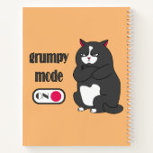 Grumpiger Modus bei lustiger, dicker Katze Notizblock (Rückseite)