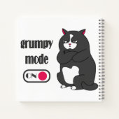 Grumpiger Modus bei lustiger, dicker Katze Notizblock (Rückseite)