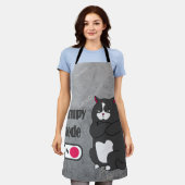 Grumpiger Modus bei lustiger, dicker Katze Schürze (Getragen)