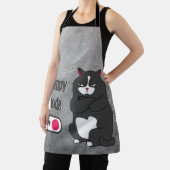 Grumpiger Modus bei lustiger, dicker Katze Schürze (InSitu)