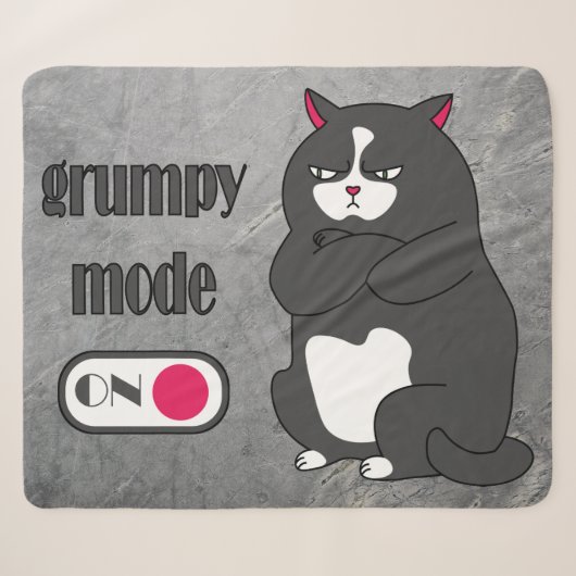 Grumpiger Modus bei lustiger, dicker Katze Sherpadecke (Vorderseite (Horizontal))