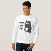 Grumpiger Modus bei lustiger, dicker Katze Sweatshirt (Vorne ganz)