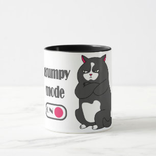 Grumpiger Modus bei lustiger, dicker Katze Tasse