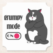 Grumpiger Modus bei lustiger, dicker Katze Untersetzer (Vorderseite)