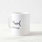 Grumpiger Tigerhai und niedlicher Gelbfisch Kaffeetasse (Vorderseite Links)