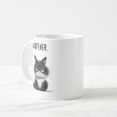 Grumpische Katze mit Tasse Kaffee (Vorderseite Links)