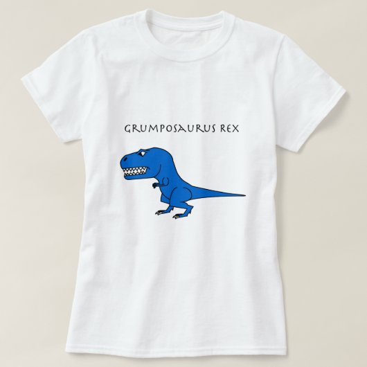 Grumposaurus Rex Blau T-Shirt (Design vorne)