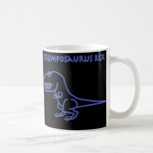 Grumposaurus Rex blaue NeonTasse Kaffeetasse (Rechts)