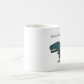 Grumposaurus Rex dunkelgrüne strukturierte Tasse (Mittel)