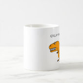 Grumposaurus Rex Orangen-Tasse Kaffeetasse (Mittel)