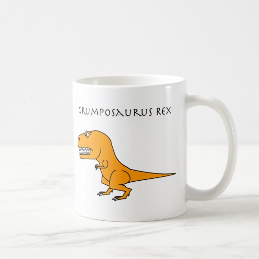 Grumposaurus Rex Orangen-Tasse Kaffeetasse (Rechts)