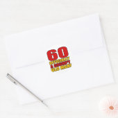 Grumpy 60. Geburtstags-Spaß Runder Aufkleber (Umschlag)