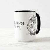Grumpy African Barred Owlet Design Tasse (VorderseiteRechts)