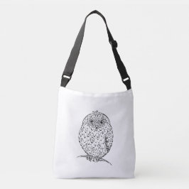 Grumpy African Barred Owlet Design Tragetaschen Mit Langen Trägern
