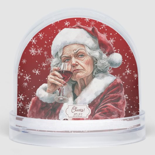 Grumpy Aging Female Friend Snow Globe Schneekugeln (Vorderseite)